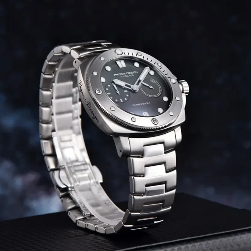 Pagani Design Diver's Japan Auto Grey Dial Men's Watch-  PD-1767